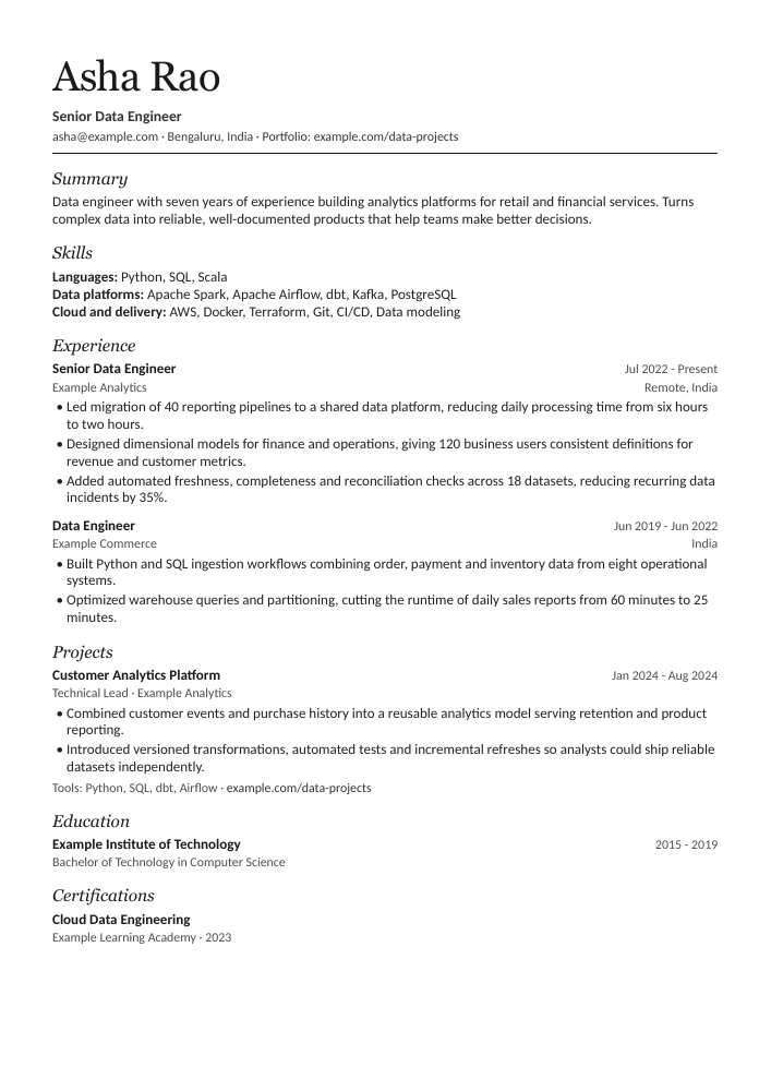 Editorial single-column ATS resume template for Management Consultants, Brand Strategists, Communications - free Word and PDF download
