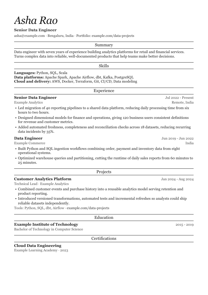Monograph single-column ATS resume template for AI Researchers, Academic Faculty, R&D Scientists - free Word and PDF download